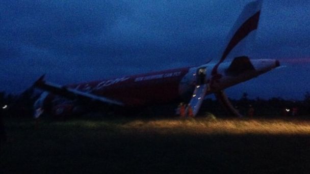 AirAsia Zest Plane Overshoots Airport Runway In The Philippines - ABC7 ...