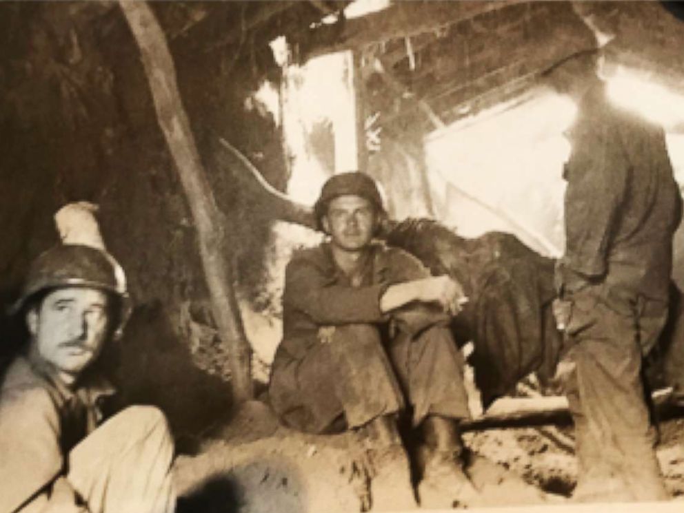 PHOTO: Volney Warner (center) as a lieutenant in the Korean War, in Korea, 1950.