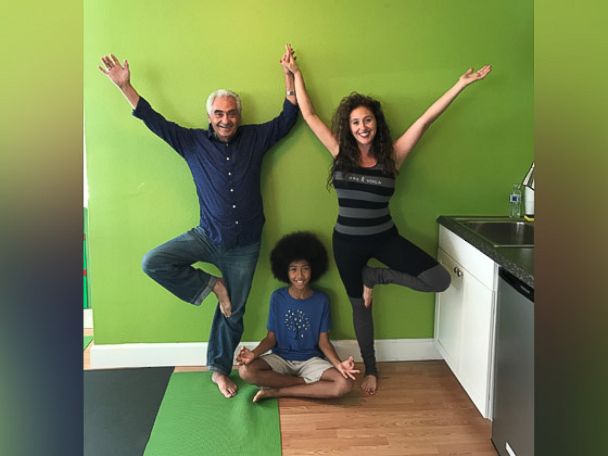 PHOTO: Tabay Atkins, 11, of San Clemente, California, is a yoga instructor at his familys yoga studio.