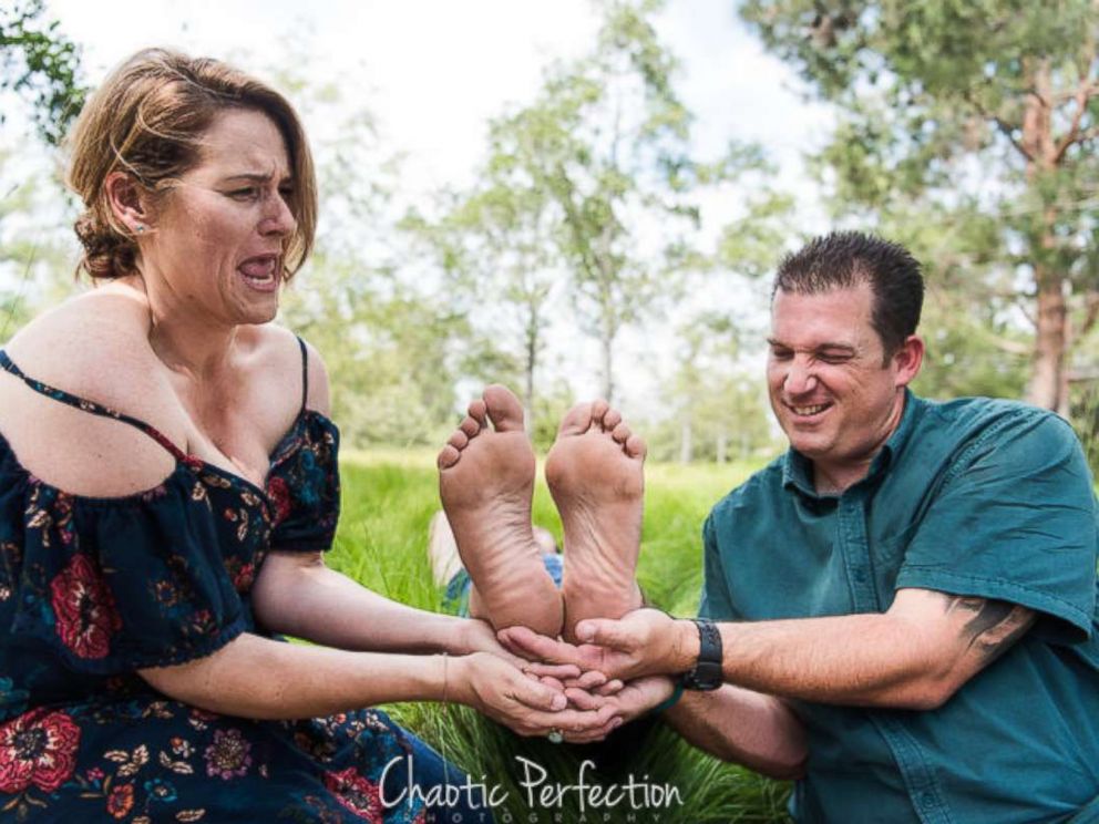 PHOTO: High school sweethearts Rebecca Hayes and David Ward took newborn photos with their 21-year-old son, Clayton Jensvold.