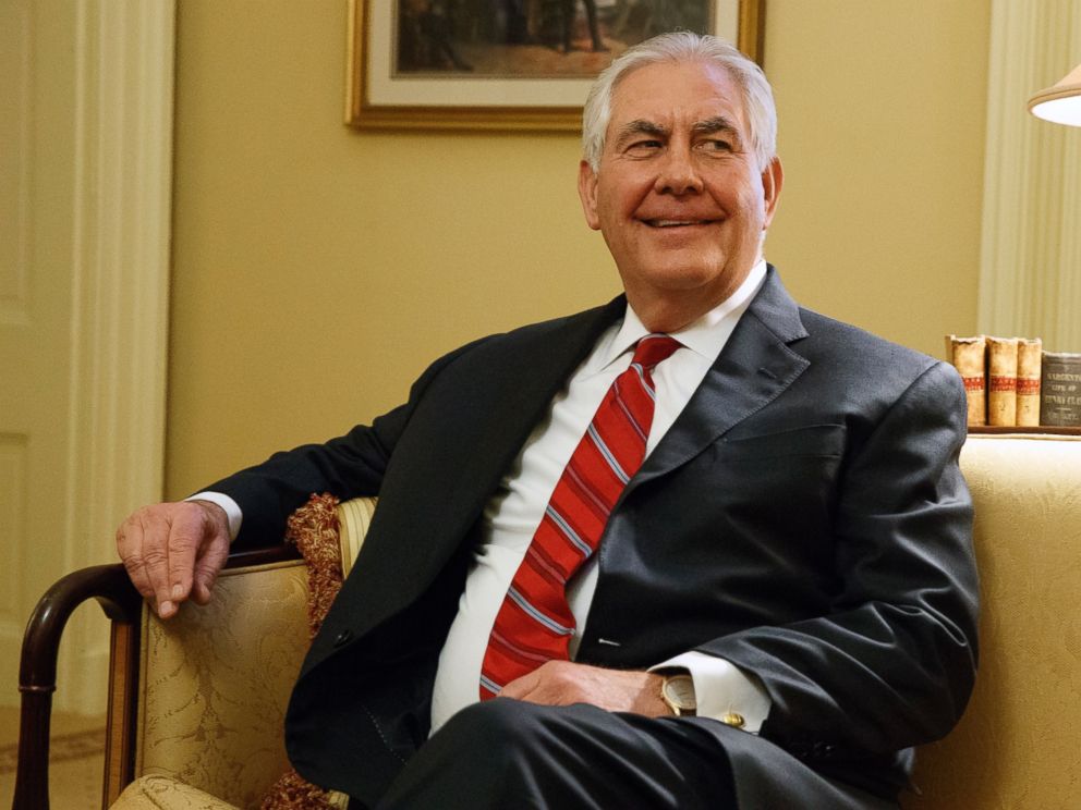 PHOTO: Secretary of State designate Rex Tillerson pauses during a meeting with Senate Majority Leader Mitch McConnell of Kentucky on Capitol Hill in Washington, Jan. 4, 2017.