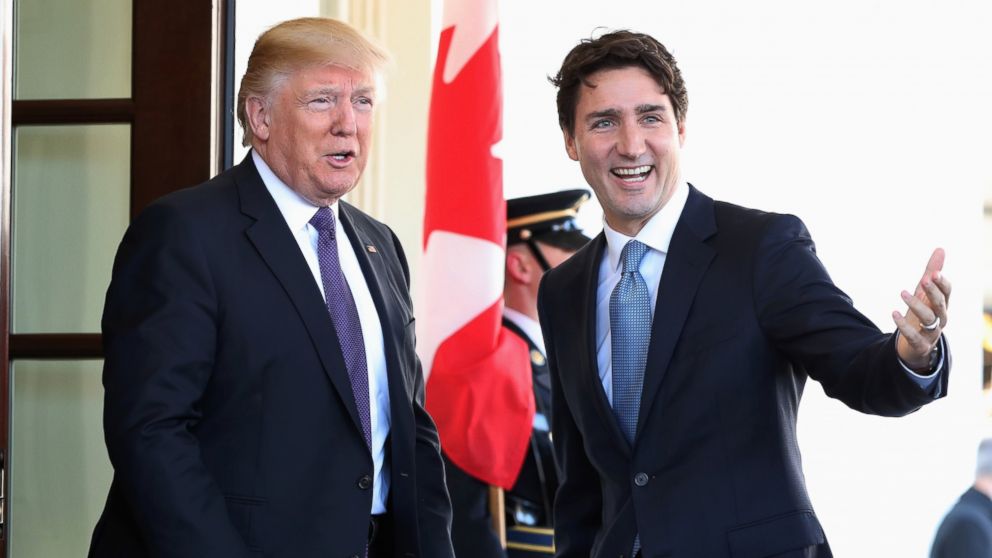 Canadian prime minister makes 1st visit to Trump's White House