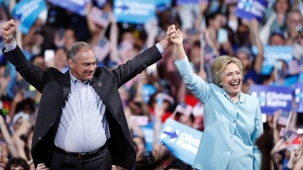 Clinton, Kaine Campaign As Running Mates For First Time
