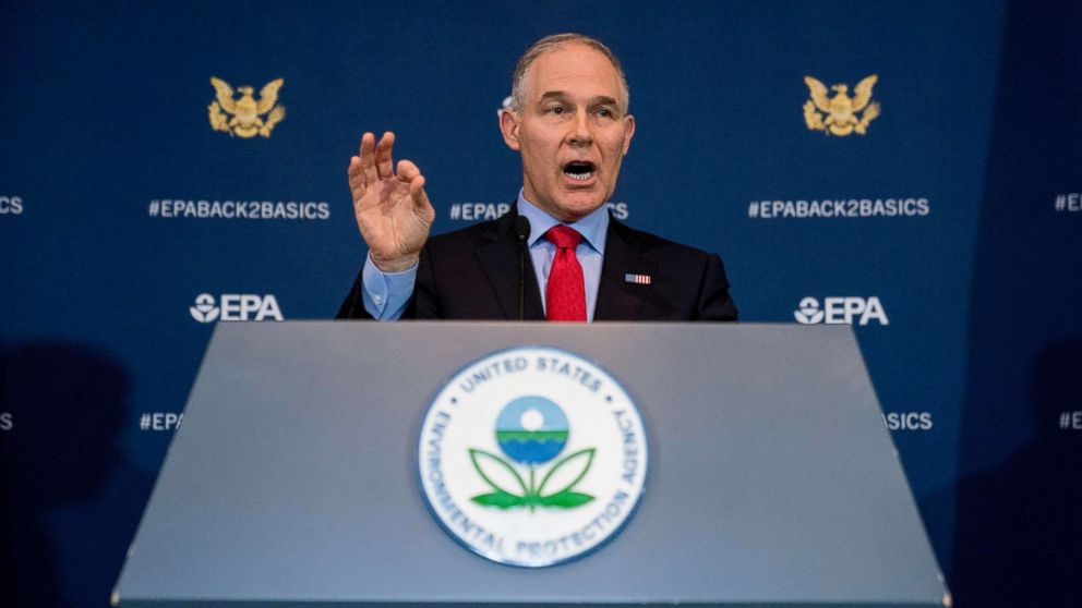 Pruitt's survival strategy: Emphasize his rollback of environmental rules 