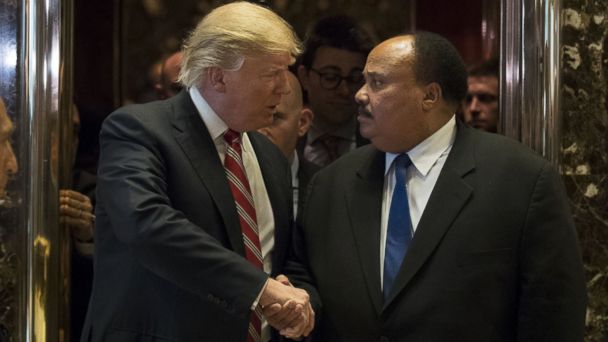 Trump Meets With Martin Luther King Jr.'s Son 