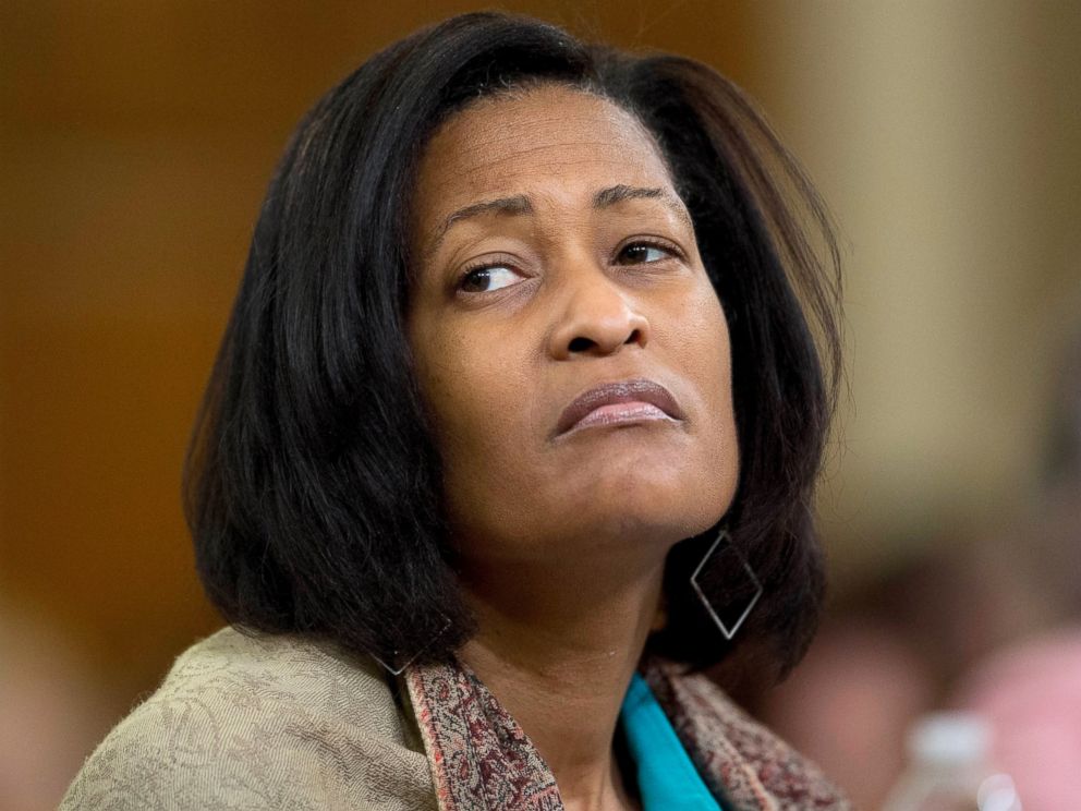 PHOTO: Cheryl Mills, former State Department chief of staff under former Secretary of State Hillary Clinton, attends a House Select Committee on Benghazi hearing in Washington, Oct. 22, 2015. 