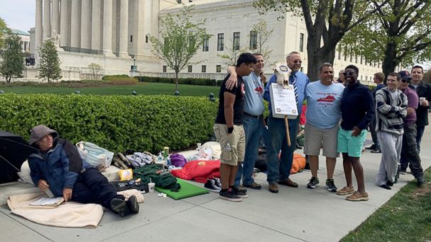 The Scene Outside The Supreme Court Is Part Tailgate Part Debate S