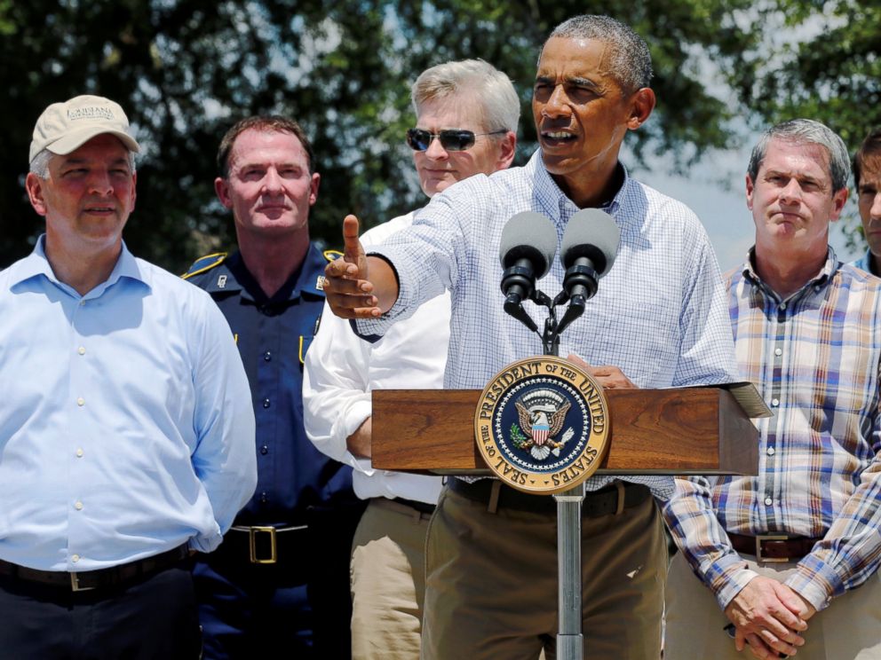 President Obama Pledges to Rebuild Louisiana After Surveying Flood ...