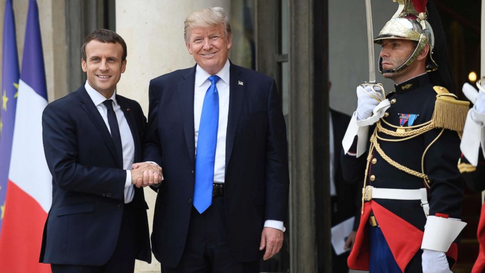 Trump Meets Macron In Paris Before Bastille Day - ABC13 Houston