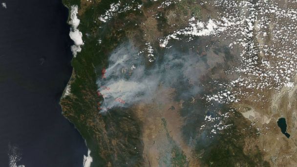 What California Fires Look Like From Space - ABC7 Los Angeles