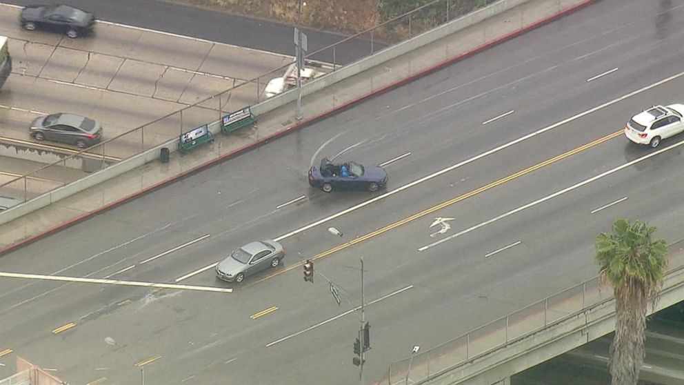 Burglary Suspects in Mustang Convertible Lead Wild Police Chase in L.A ...