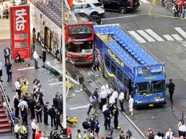 Double-Decker Buses Crash in