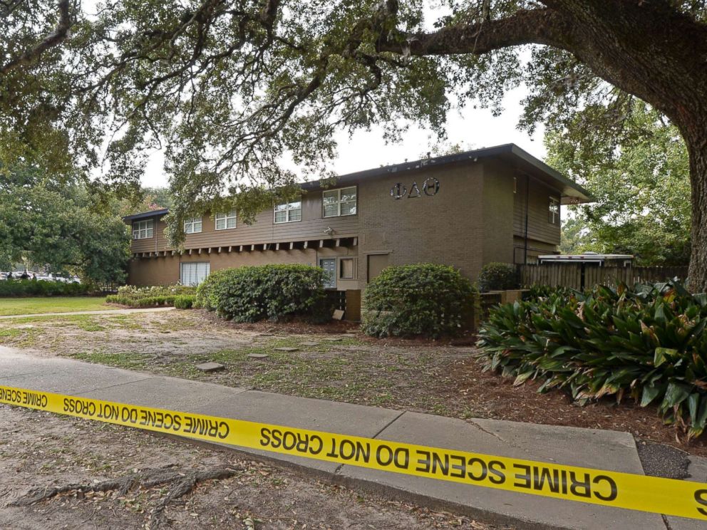 PHOTO: Louisiana State University Police are investigating a possible hazing incident at an on campus fraternity house, Phi Delta Theta, after a student was brought to the hospital overnight and later died, Sept. 14, 2017. 