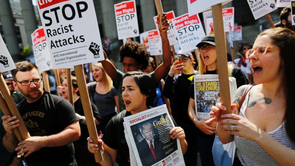 Anti Sharia Marches Lead To Fighting And Arrests Abc7 New York