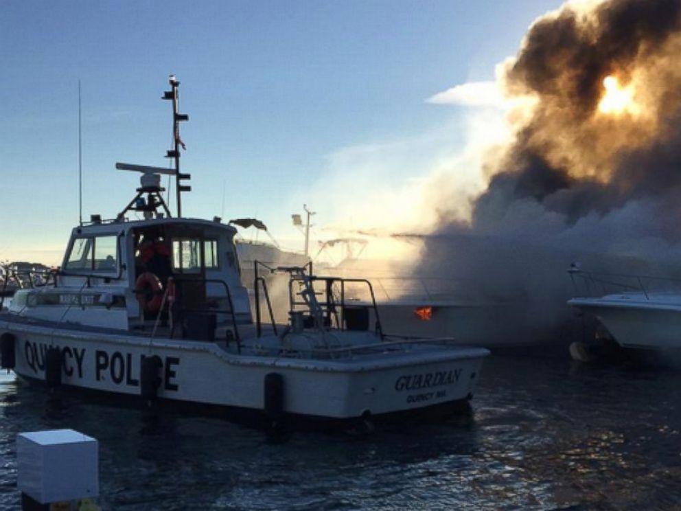 Raging Fire Sets at Least 5 Boats Ablaze at Quincy Marina in ...