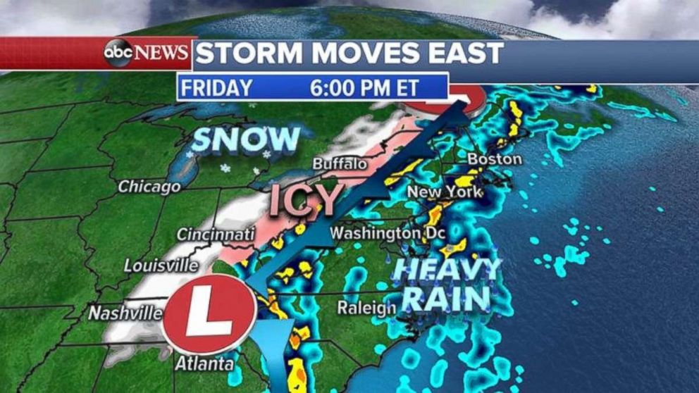 Snow will begin moving out of the Midwest overnight into the weekend.