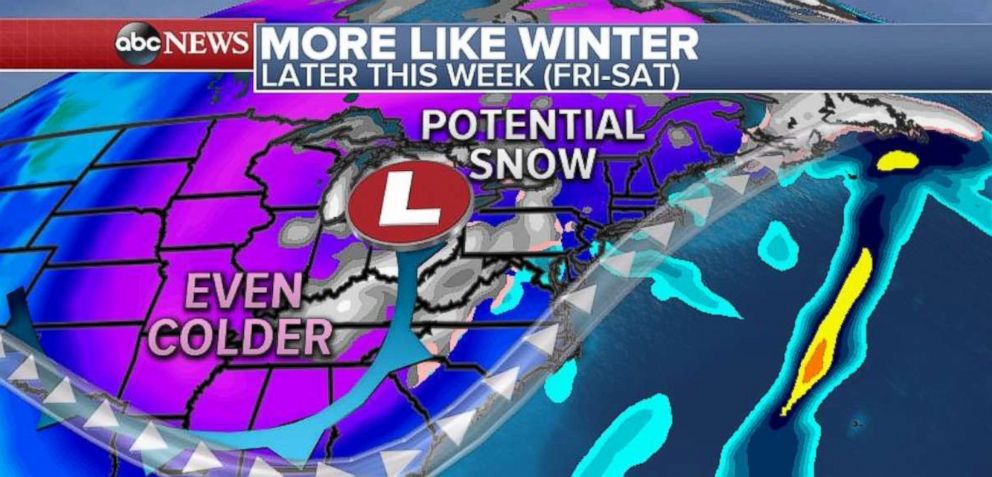 PHOTO: East Coasters can say goodbye to mild temperatures this week.