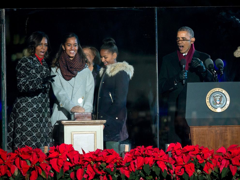 Obamas Sing, Dance At National Christmas Tree Lighting Obamas Sing, Dance At National Christmas Tree Lighting