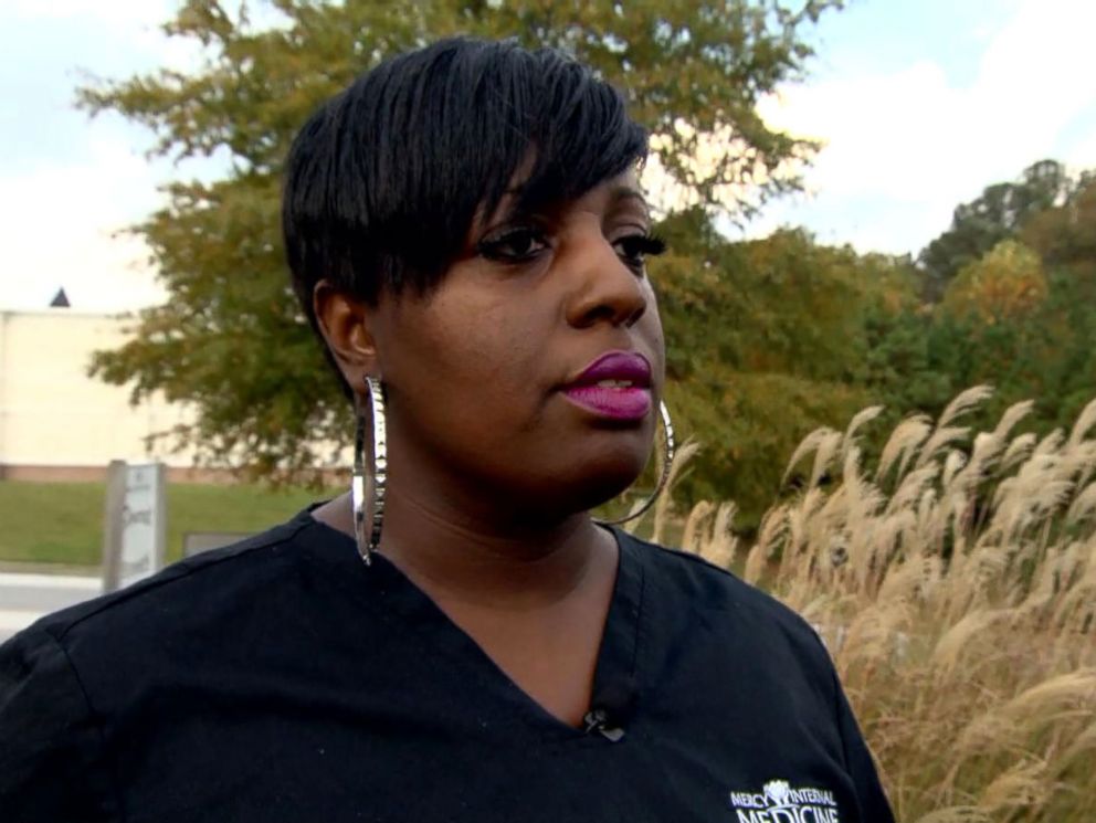 PHOTO: Georgia resident April Carr said that the teacher who allegedly threatened her son at the Rockdale Career Academy in Conyers should no longer be in the clbadroom.