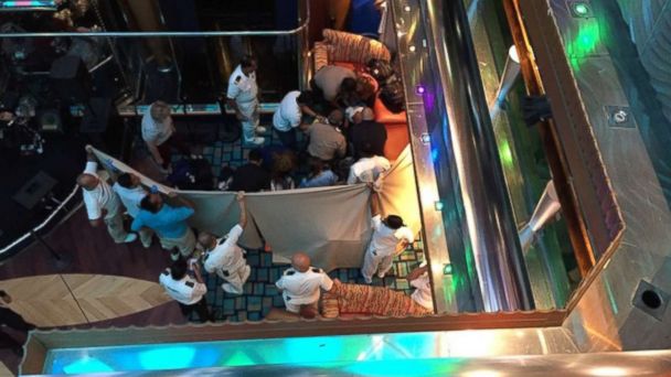 Girl dies after falling from cruise ship's interior deck to one below 
