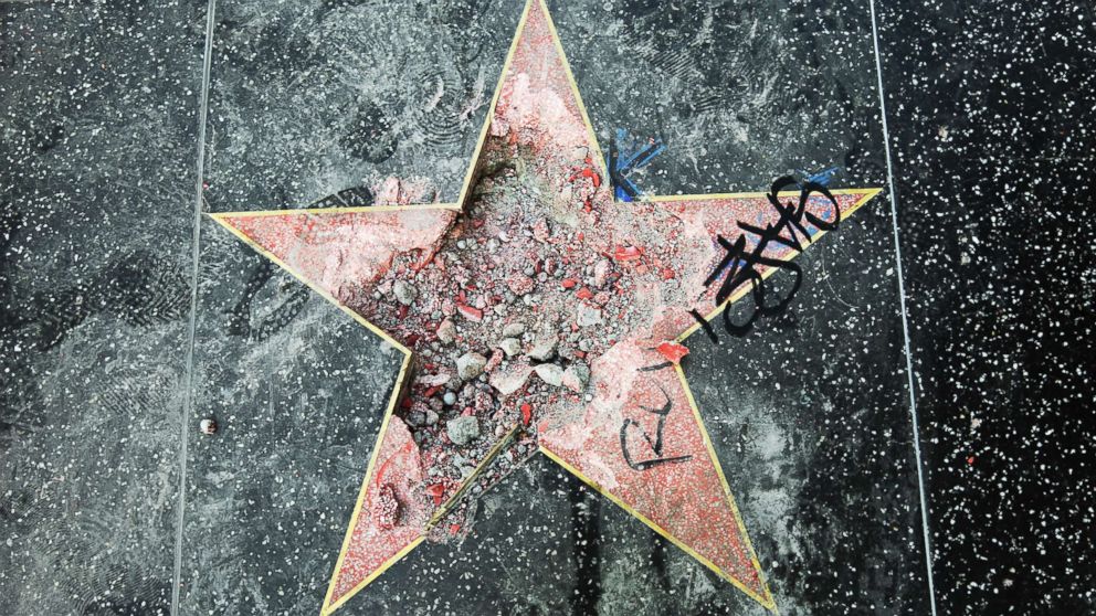 Trump's Hollywood Walk of Fame star destroyed again