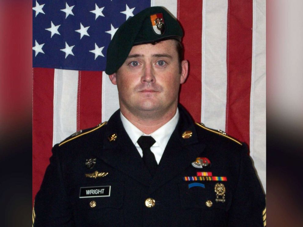 PHOTO: Staff Sgt. Dustin M. Wright, 29, of Lyons, Ga. is pictured in an undated handout image released by the US Army on Oct. 6, 2017.