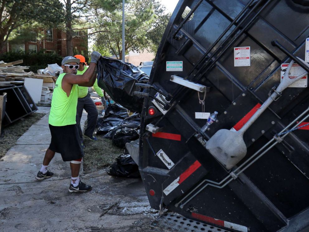 Houston's floodwaters receded, now replaced by mountains of trash - ABC ...