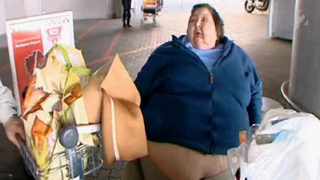 PHOTO: Vilma Soltesz, 56, from New York, who weighed 425 pounds, was disallowed to fly on three separate flights.