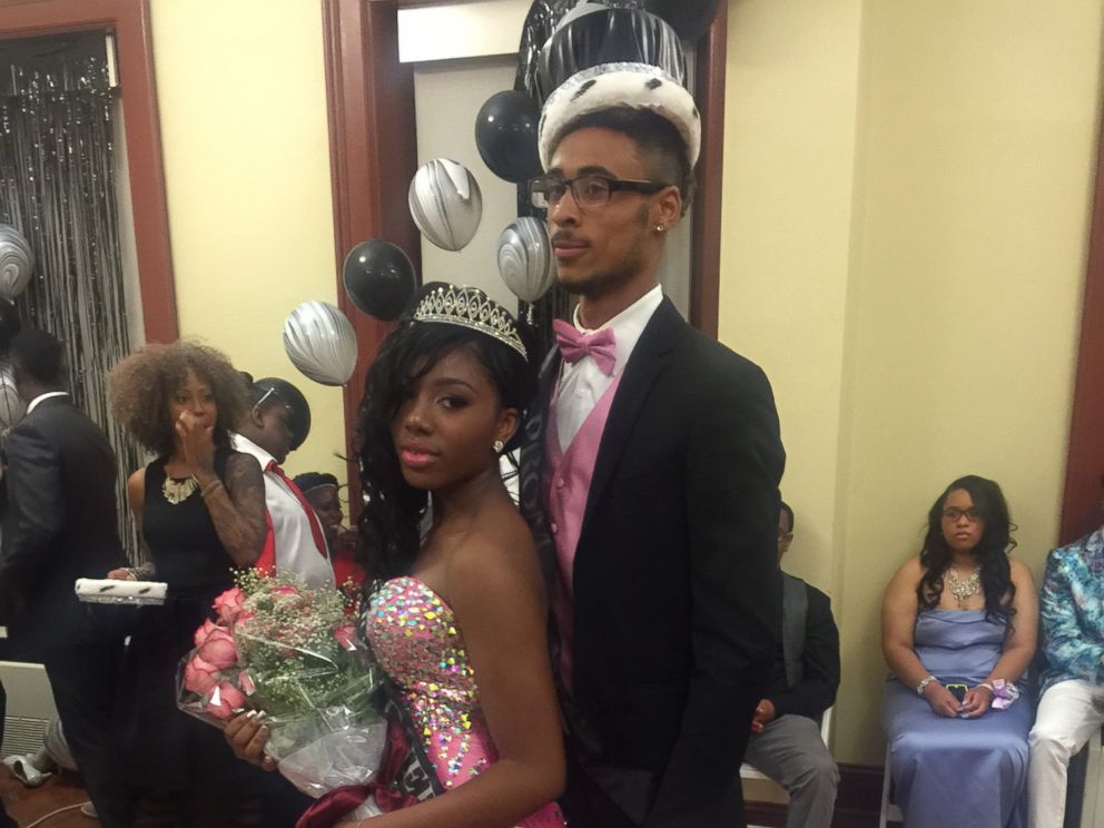 PHOTO: Destyni Tyree was voted prom queen, posing here with a friend.