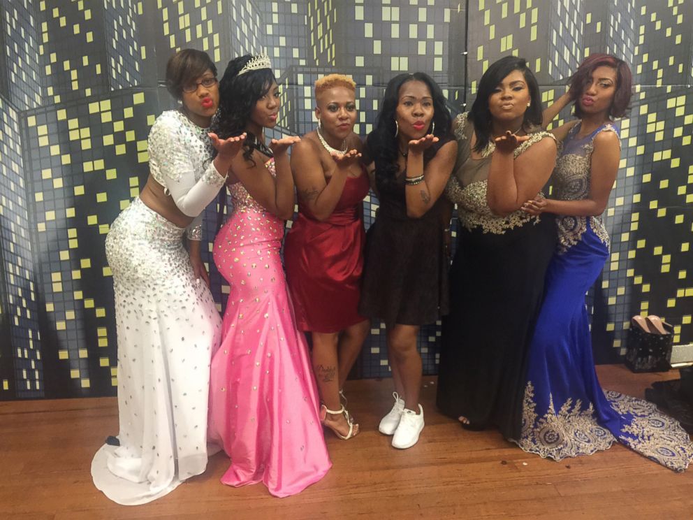 PHOTO: Destyni Tyree (second from left) celebrating prom. She was named prom queen.