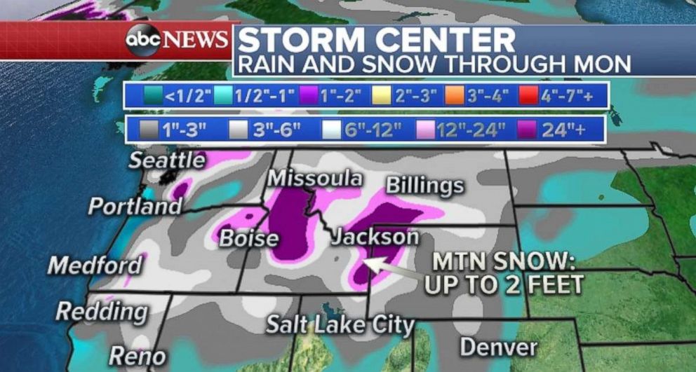 PHOTO: Until Monday, it is expected to have snow in many parts of the West.