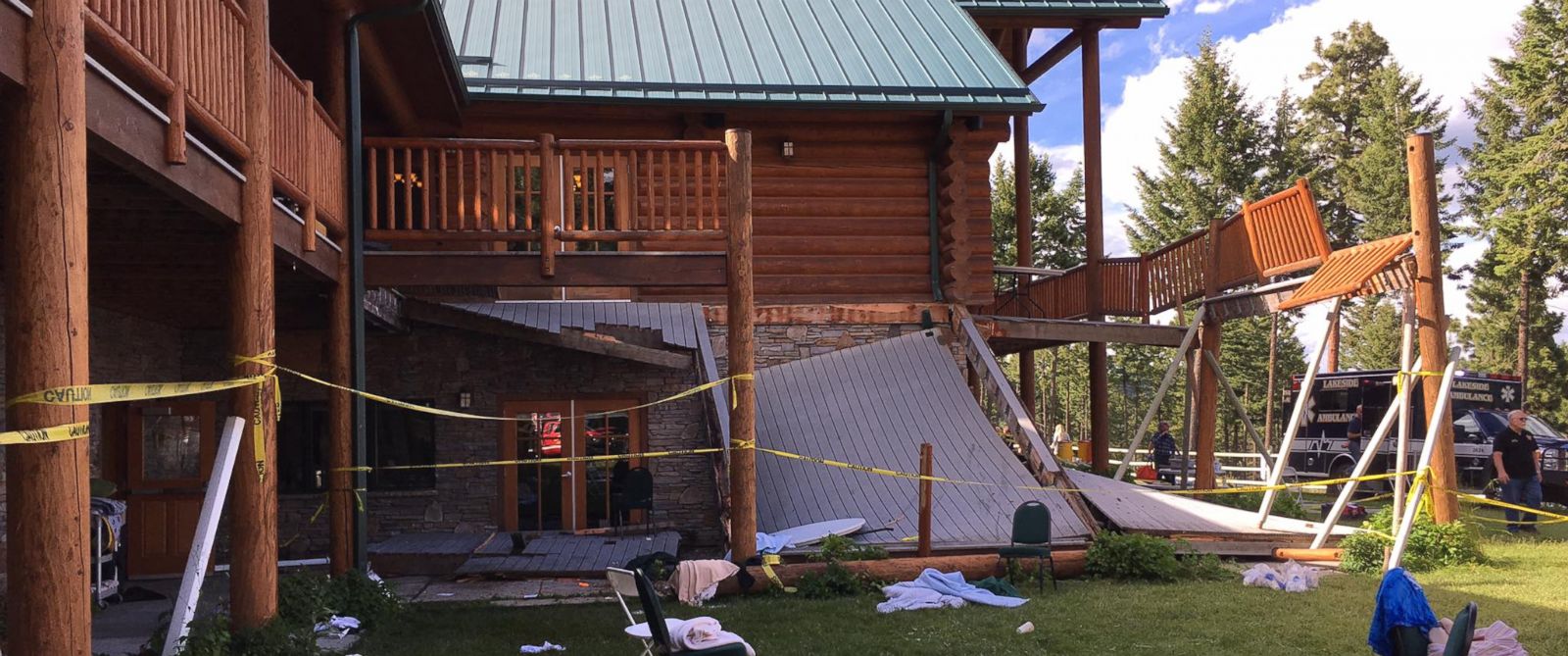 Deck collapses at Montana lodge injuring more than 25, some critically ...