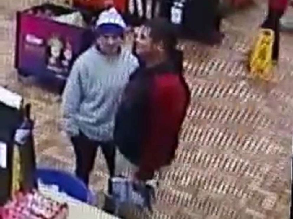   PHOTO: Surveillance video of Caitlyn Frisina, 17, and soccer coach Rian Rodriguez, 27, who have been missing since November 26, 2017. 