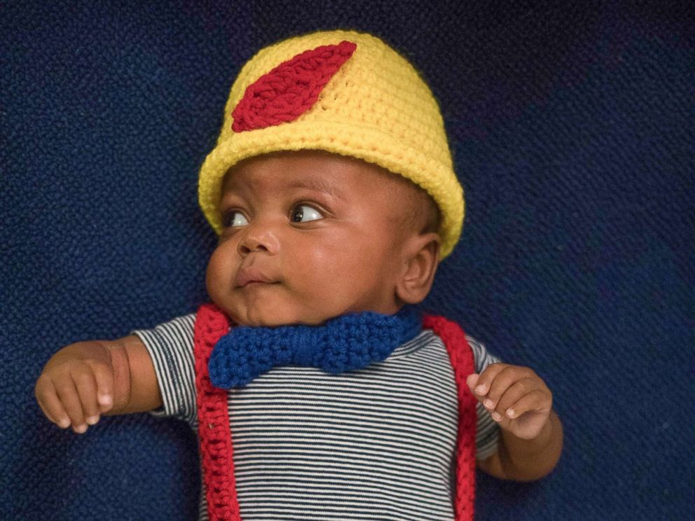 PHOTO: A Pinnochio costume for NICU patients as seen on baby Paxton was knitted by nurse Tara Fankhauser.