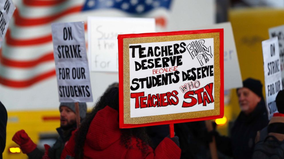 Denver public school teachers go on strike for first time in 25 years ...