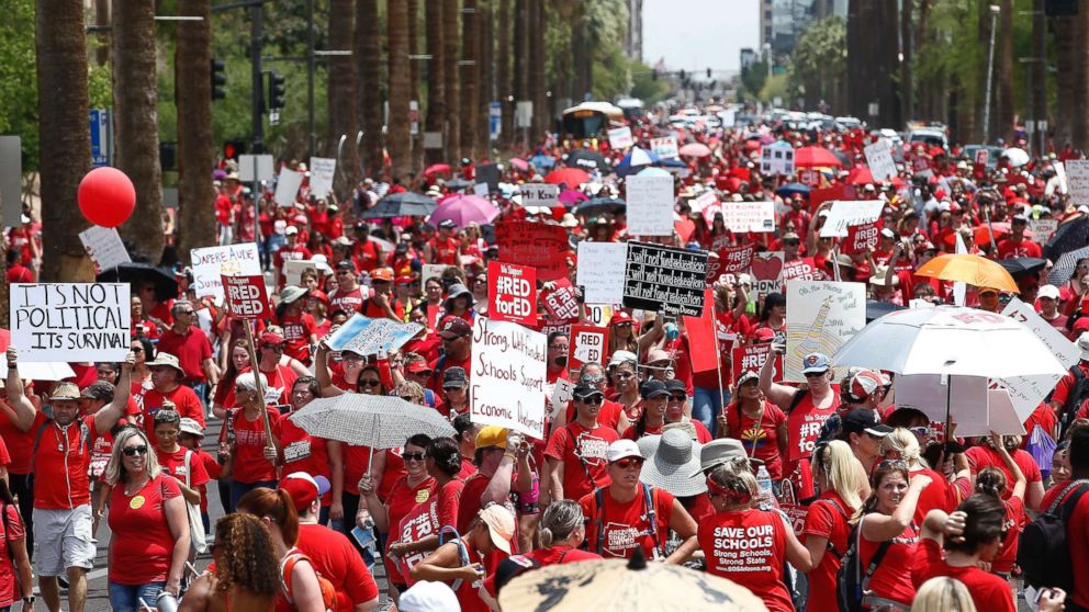 More Than 1 4 Million Students In Two States Miss Class As Teachers 