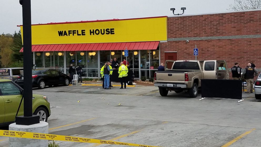 Gunman on the run after killing 4 at Waffle House